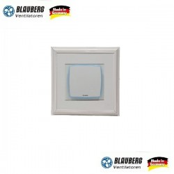 BLAUBERG Quatro C Light 100 Yeşil Fanlı Menfez (88m³/H) - Düz Panel - Yüzeysel Montaj - Beyaz